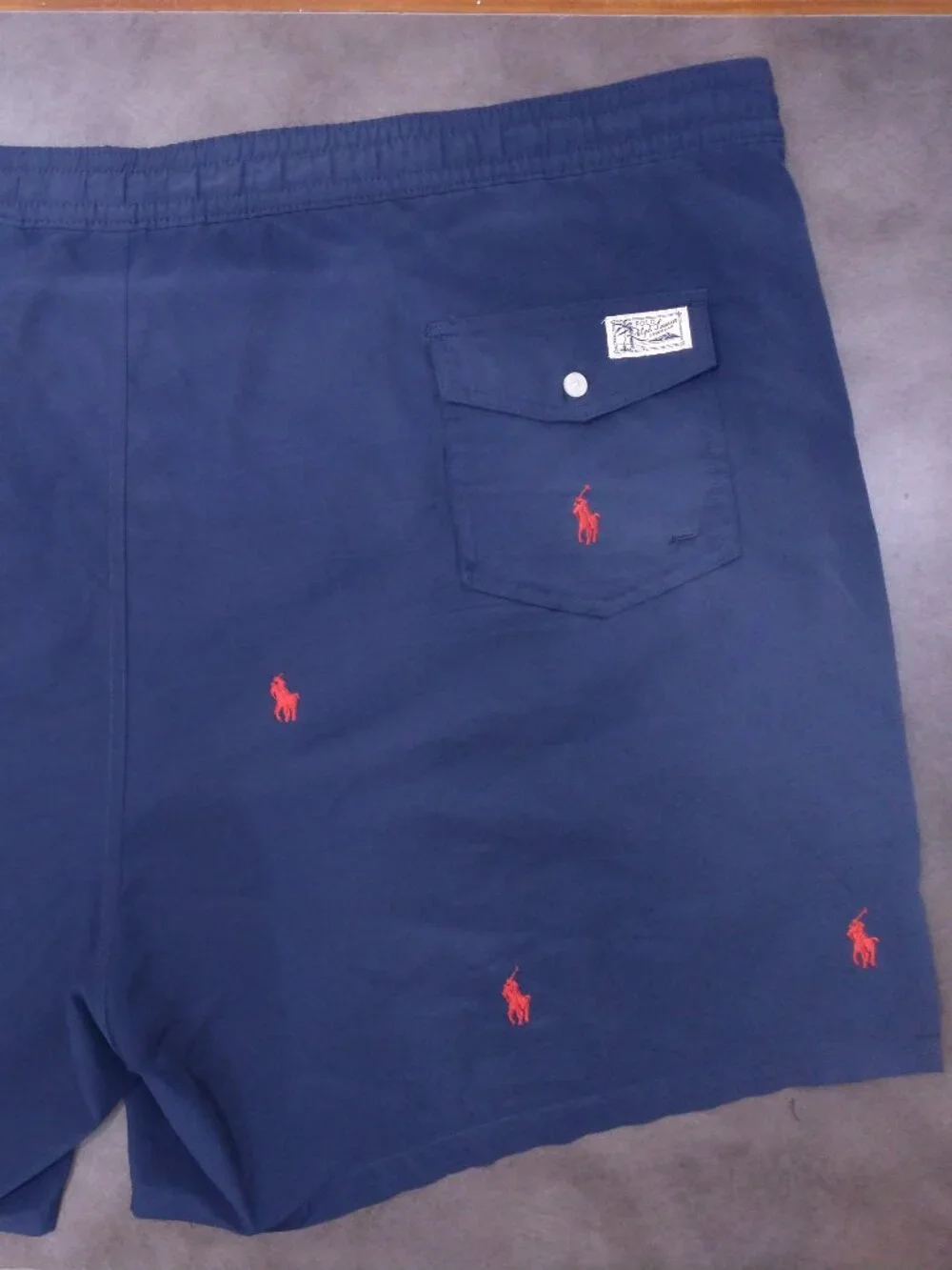 POLO RALPH LAUREN SWIMWEAR 3XB Swimming Trunks BLUE Red Pony ALL OVER XXXL 3XL